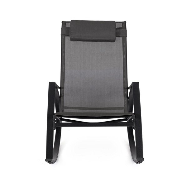 Antracitové kovové záhradné kreslo Ercolano – Bizzotto-image-2