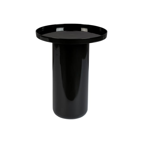 Čierny odkladací stolík Zuiver Shiny Bomb, ø 40 cm