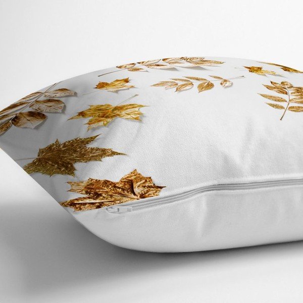 Obliečka na vankúš Minimalist Cushion Covers Golden Leaves, 42 x 42 cm-image-1