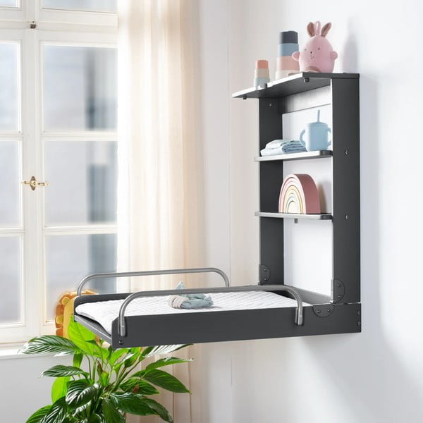 Antracitový závesný prebaľovací pult Roba style - Roba-image-4