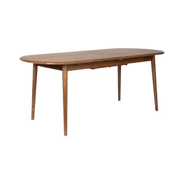 Rozkladací jedálenský stôl s prídavnou doskou v dekore orechového dreva 90x180 cm Twist – Zuiver-image-3