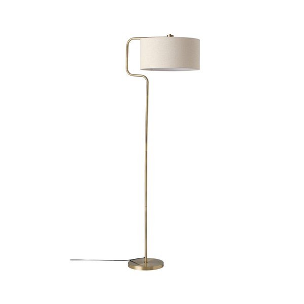 Krémovobiela/v mosadznej farbe látková stojacia lampa (výška  160 cm) Josho – Ellos Home