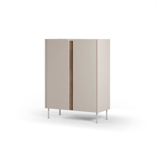 Skrinka v dekore duba v krémovo-prírodnej farbe 90x120x40 cm Lucile – Marckeric-image-4