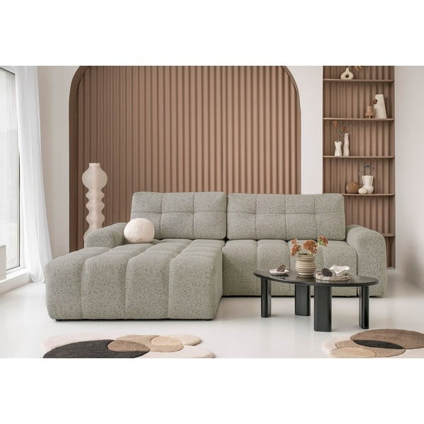 Svetlohnedá rozkladacia modulárna rohová pohovka s úložným priestorom (ľavý roh) Lulu – Miuform-image-1