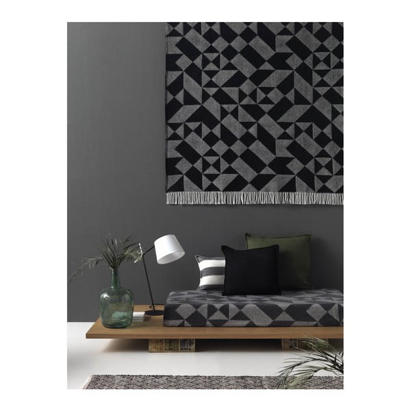 Pastelovomodrý pléd s podielom bavlny Euromant Granite, 140 × 180 cm-image-2