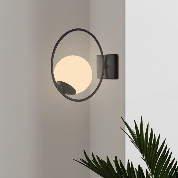 Čierne nástenné svietidlo ø 15 cm Ates – Squid Lighting-image-1