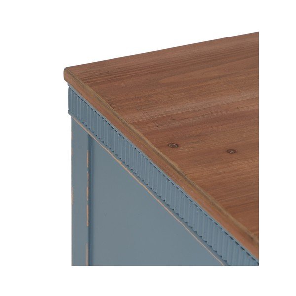 Modrá nízka komoda z jedľového dreva 115x90 cm Shabby – Ixia-image-4