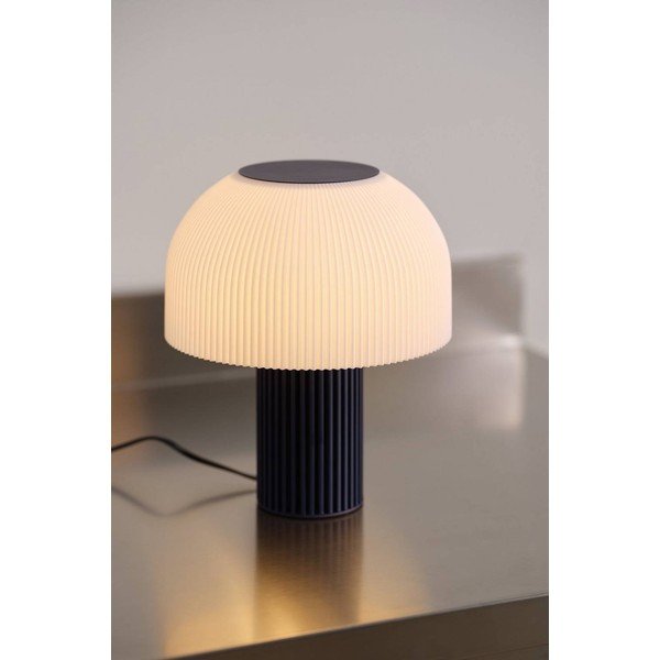 Biela/modrá plastová stolová lampa (výška  29 cm) Maya – Jotex-image-1