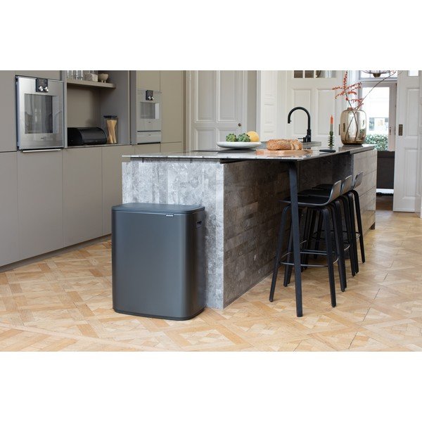 Tmavosivý dotykový oceľový odpadkový kôš 60 l Bo Touch Bin – Brabantia-image-1