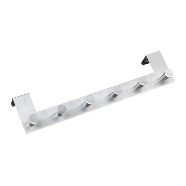 Závesný vešiak na dvere so 6 háčikmi v striebornej farbe Wenko Celano-image-2