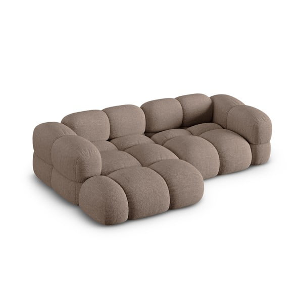 Hnedá rohová pohovka (ľavý roh/s leňoškou) Loretto – Cosmopolitan Design-image-2