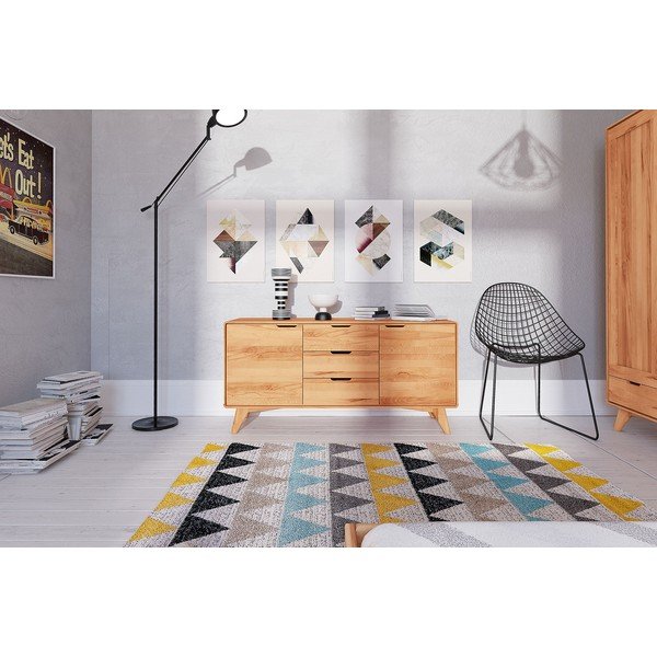 Nízka komoda z bukového dreva 134x63 cm Greg - The Beds-image-4