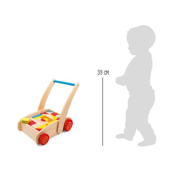 Drevené chodítko so stavebnicou Legler Toy Blocks-image-1