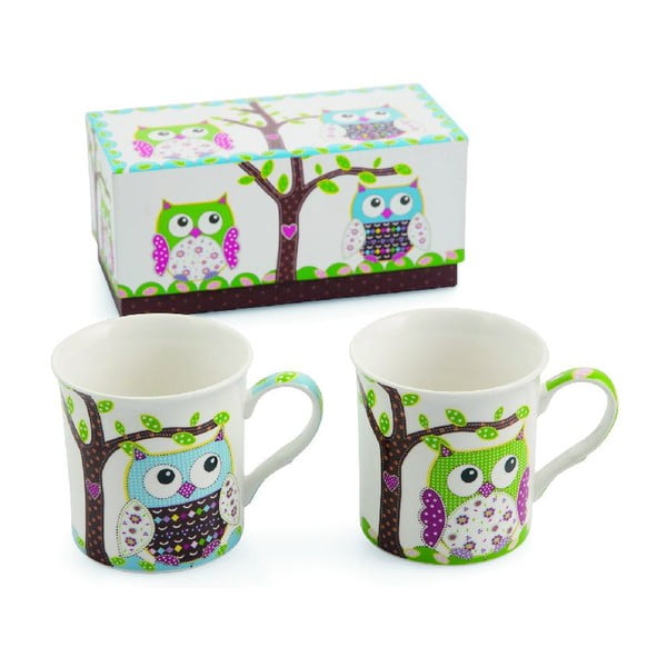 Set 2 hrnčekov Teatime Owl