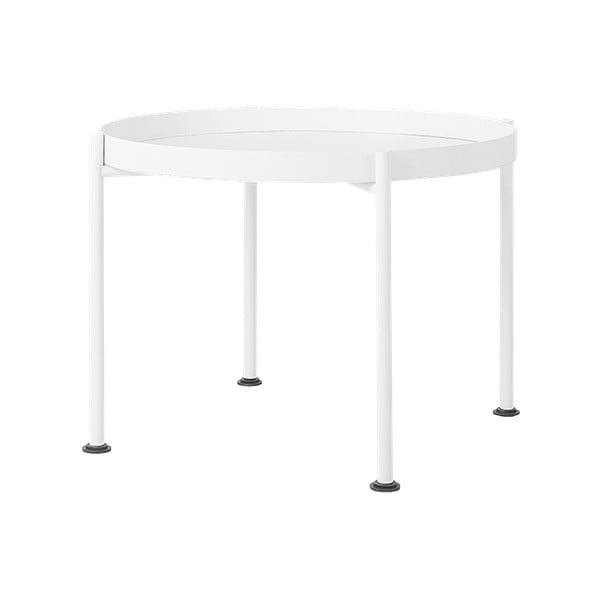 Biely odkladací stolík Custom Form Hanna, ⌀ 60 cm