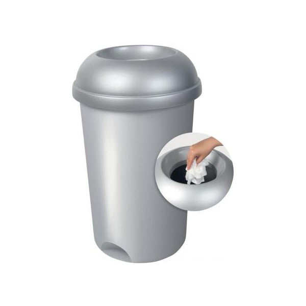 Sivý plastový odpadkový kôš na triedený odpad 50 l – Addis