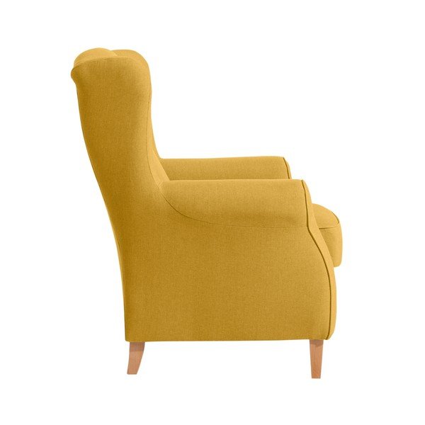 Žlté kreslo ušiak Max Winzer Lorris Yellow-image-3
