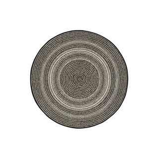 Čierny vonkajší koberec Universal Silvana Rutto, ⌀ 120 cm