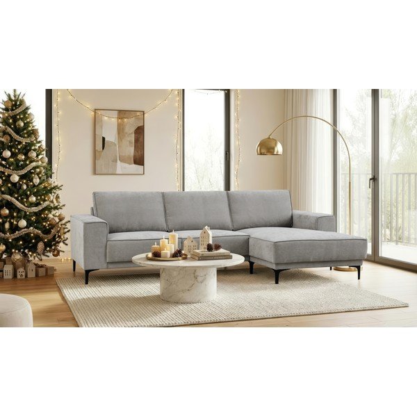 Sivá rohová pohovka (pravý roh/s leňoškou) Copenhagen – Scandic-image-2