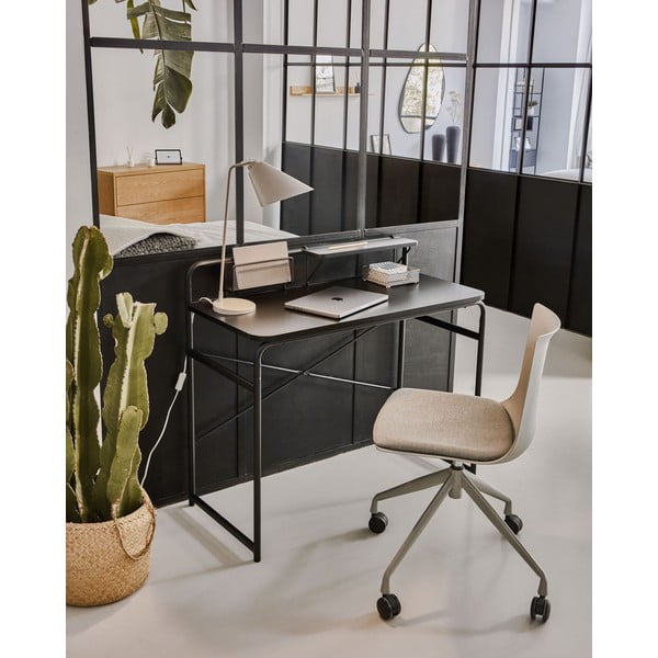 Čierny písací stôl Kave Home Foreman-image-1