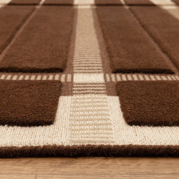 Hnedý/béžový ručne tkaný vlnený koberec 120x170 cm – Asiatic Carpets-image-4