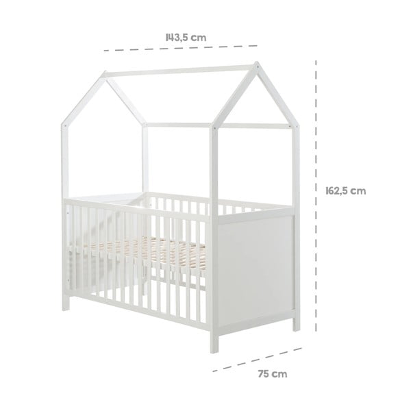 Biela postieľka 70x140 cm – Roba-image-4