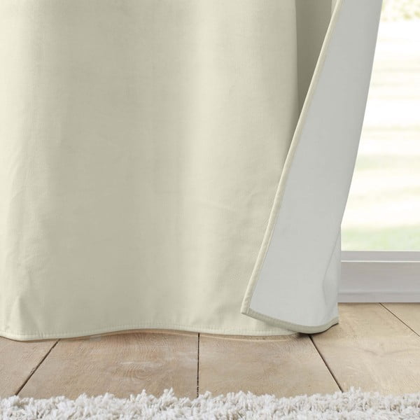 Krémový zamatový termo záves 140x260 cm Polarchic – douceur d'intérieur-image-4