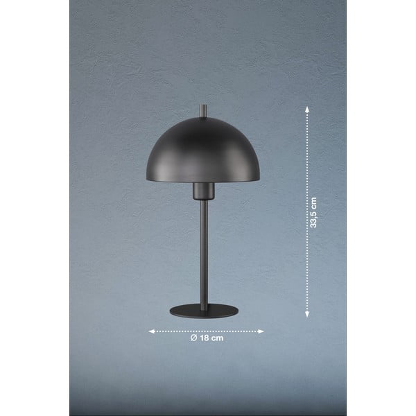 Čierna stolová lampa s kovovým tienidlom (výška 33,5 cm) Kia – Fischer & Honsel-image-2