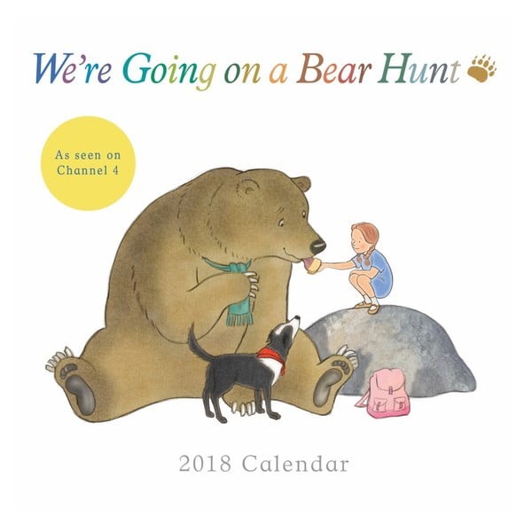Malý nástenný kalendár na rok 2018 Portico Designs Bear Hunt
