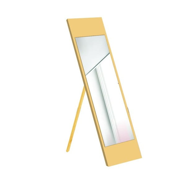 Stojacie zrkadlo s žltým rámom Oyo Concept, 35 x 140 cm