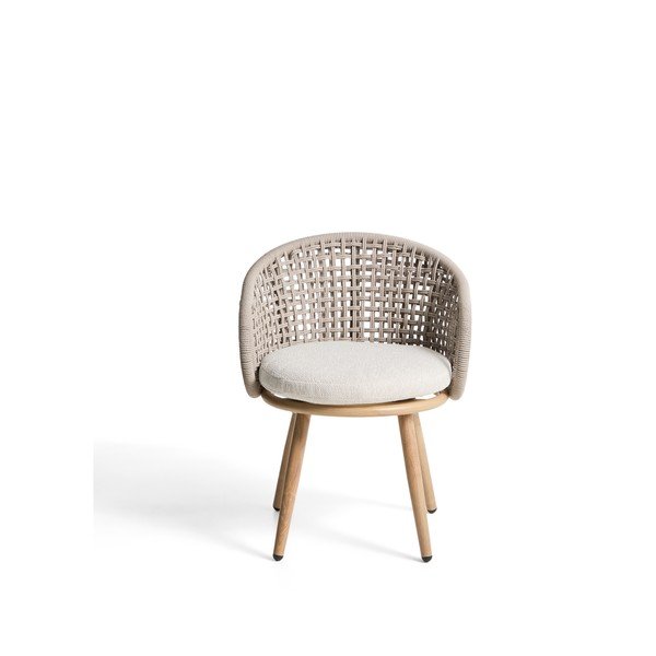 Taupe polstrovaná záhradná stolička Lidario – Kave Home-image-4