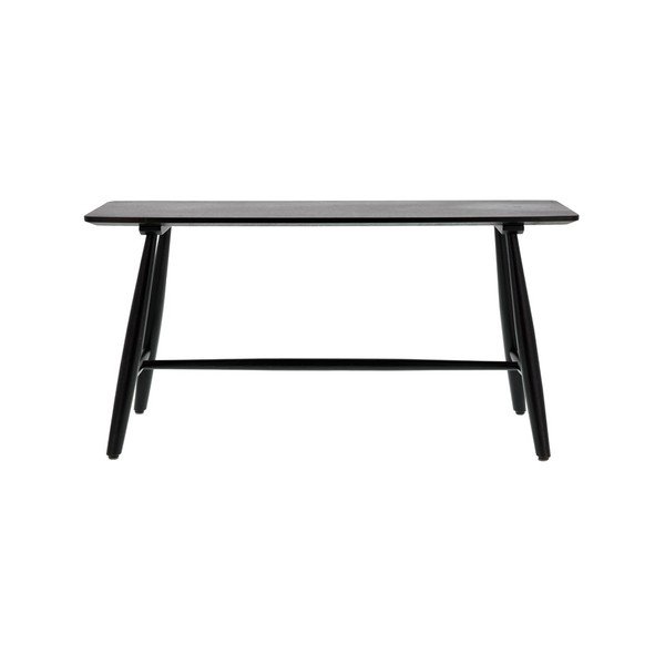 Čierny konzolový stolík z dubového dreva 90x28 cm Bast - Villa Collection