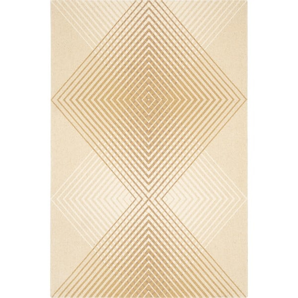 Béžový vlnený koberec 100x180 cm Chord – Agnella