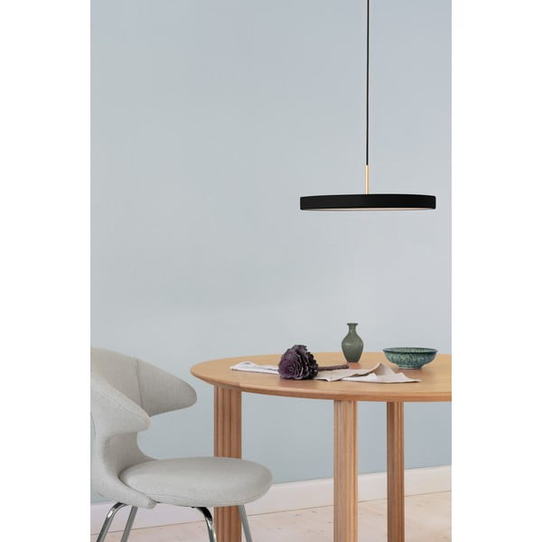 Čierne LED závesné svietidlo so stmievačom s kovovým tienidlom ø 43 cm Asteria Plus Medium – UMAGE-image-1