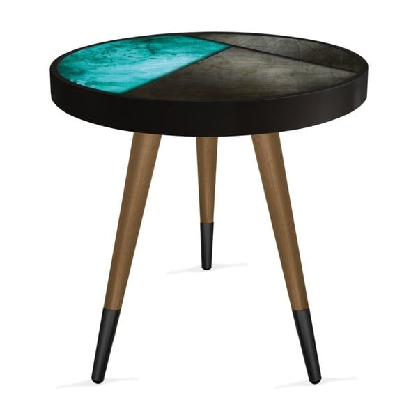 Príručný stolík Rassino Blue Metal Circle, ⌀ 45 cm