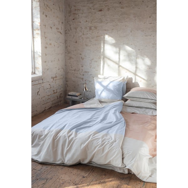 Svetlomodré obliečky na jednolôžko z bavlneného perkálu 140x200 cm Colore - Mette Ditmer Denmark-image-2