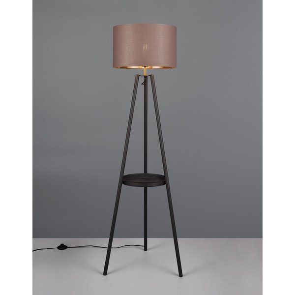Čierna stojacia lampa s poličkou (výška  152 cm) Colette – Reality-image-1