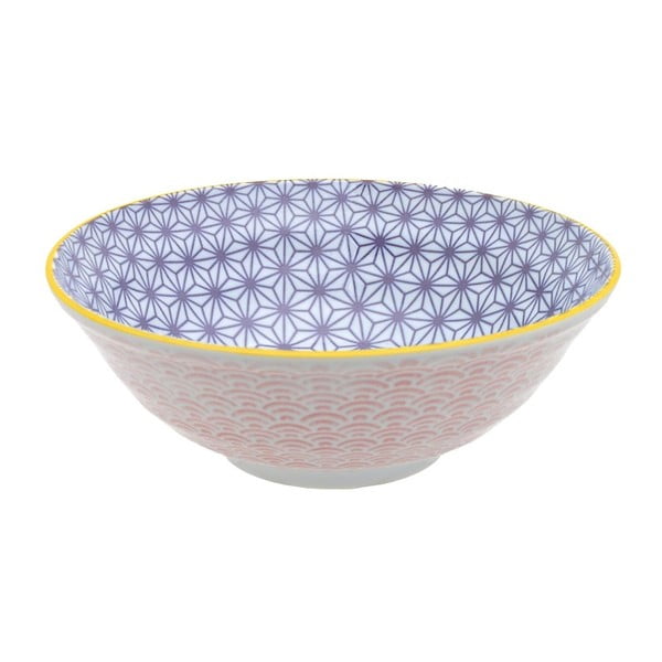 Ružovo-fialová porcelánová misa Tokyo Design Studio Star, ⌀ 21 cm