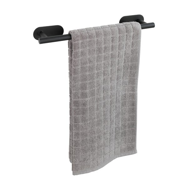 Čierny matný nástenný antikoro držiak na uteráky Wenko Orea Turbo-Loc®-image-1