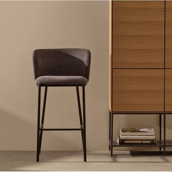 Tmavosivá barová stolička 102 cm Ciselia – Kave Home-image-1