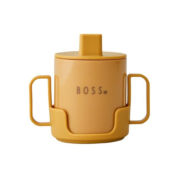 Horčicovožltý detský hrnček Design Letters Mini Boss-image-2