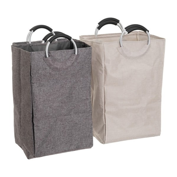 Sivo-béžové látkové koše na bielizeň v súprave 2 ks – Casa Selección-image-1