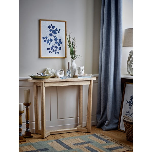 Konzolový stolík z kaučukového dreva v prírodnej farbe 35x100 cm Serrone – Bloomingville-image-4