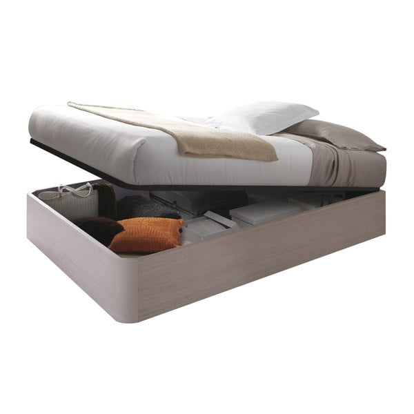 Béžová posteľ s úložným priestorom 13Casa Volo, 150 x 190 cm