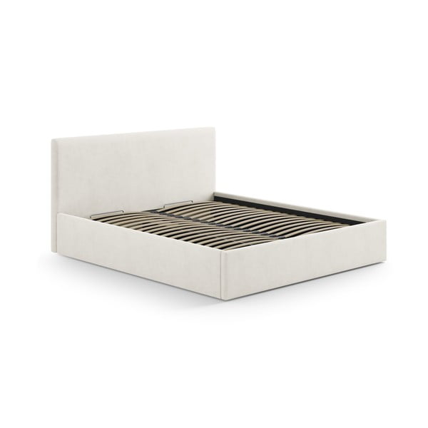 Krémovobiele čalúnené čelo postele 170,5x100 cm Remo – Micadoni -image-3