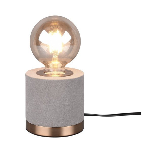 Sivá zamatová stolová lampa (výška 11 cm) Judy – Reality-image-1