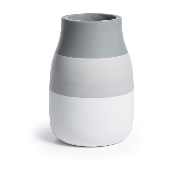 Bielo-sivá keramická váza La Forma Novi