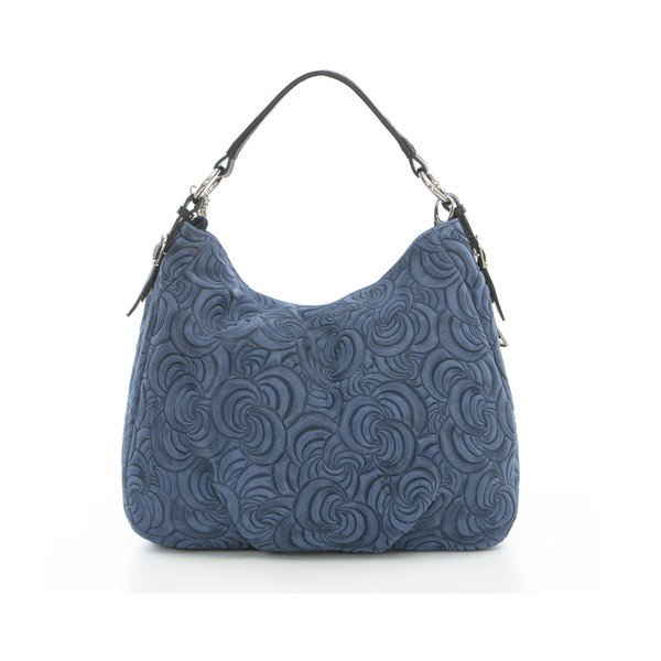 Džínová modrá kožená kabelka Anna Morellini Ada-image-2