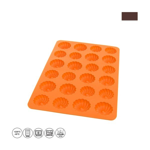Oranžová silikónová forma na venčeky Orion