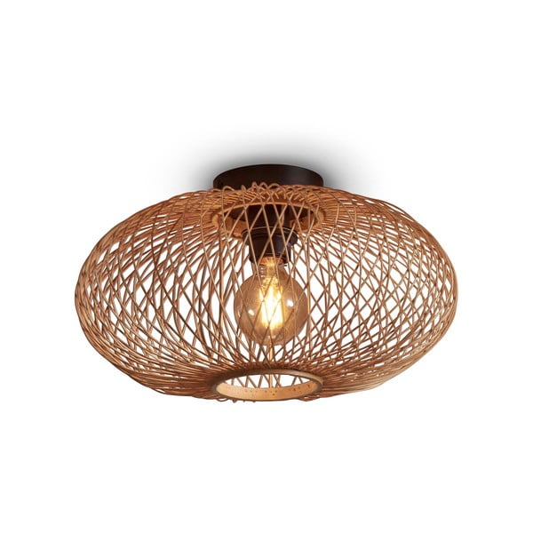Stropné svietidlo s bambusovým tienidlom v bronzovej farbe ø 40 cm Cango – Good&amp;Mojo